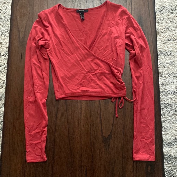 Forever 21 red long sleeve, size small - Picture 1 of 4